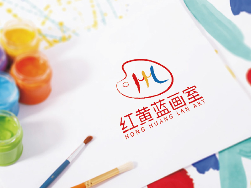 红黄蓝画室logo设计