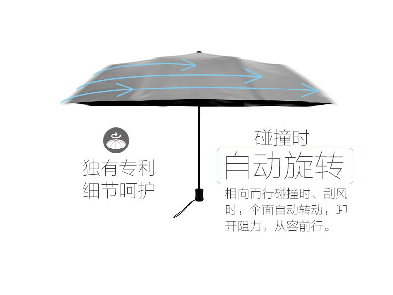 喵星人黑胶遮防紫外线太阳伞