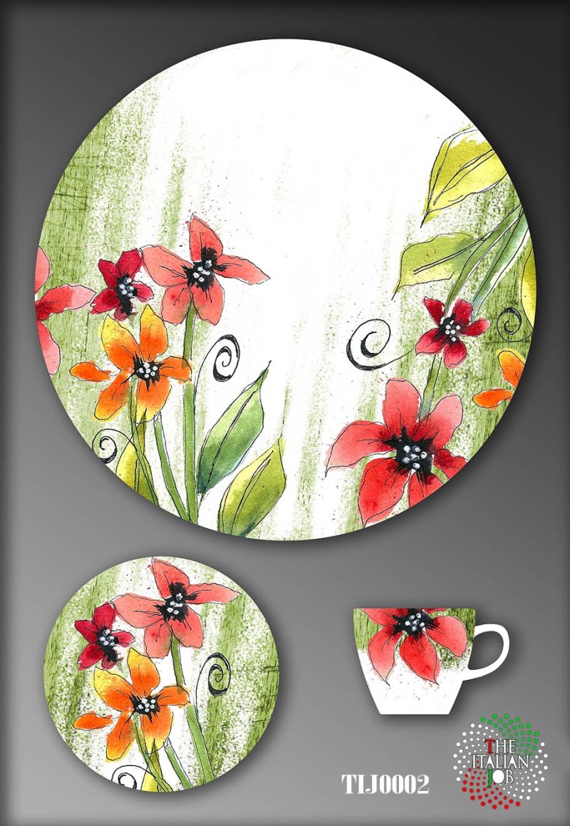 花卉陶瓷图案设计