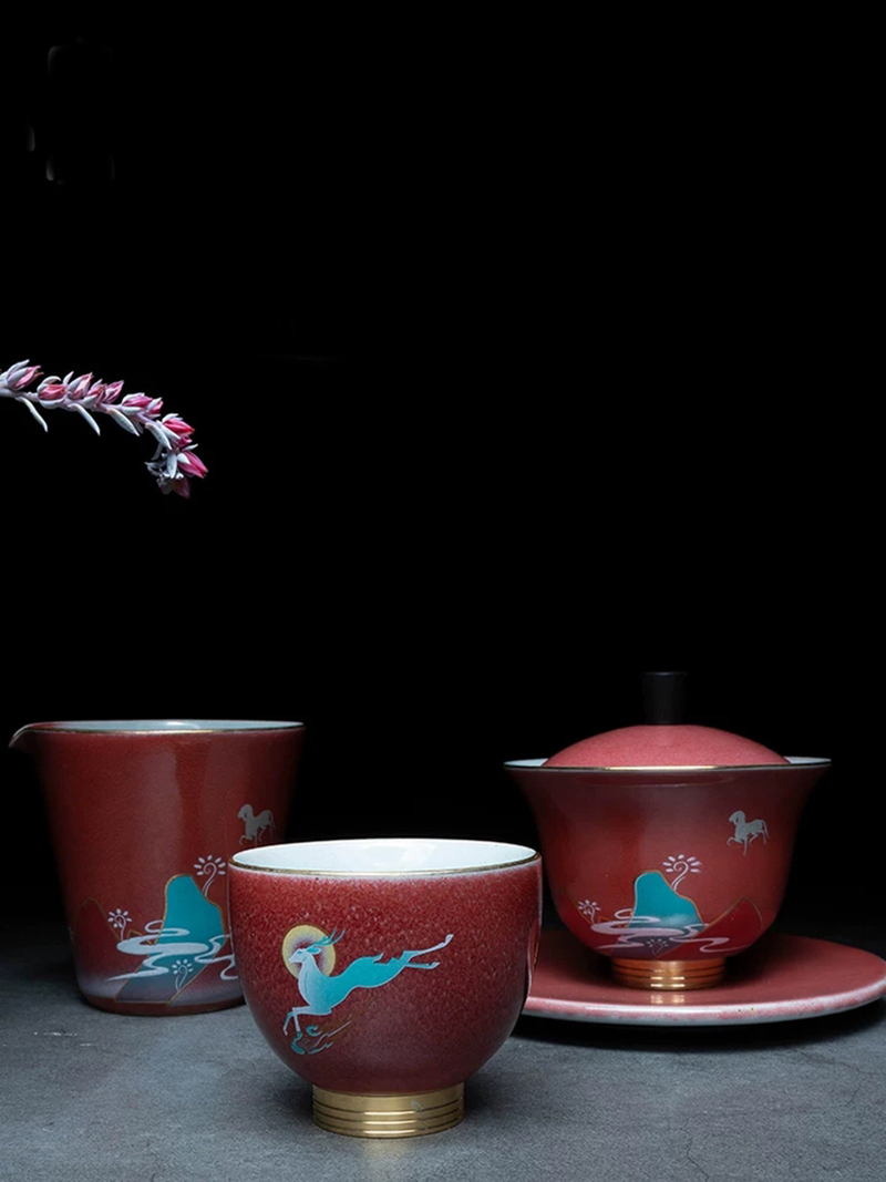 陶瓷彩绘茶杯