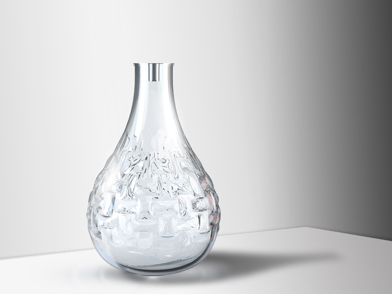 欧式花纹玻璃瓶