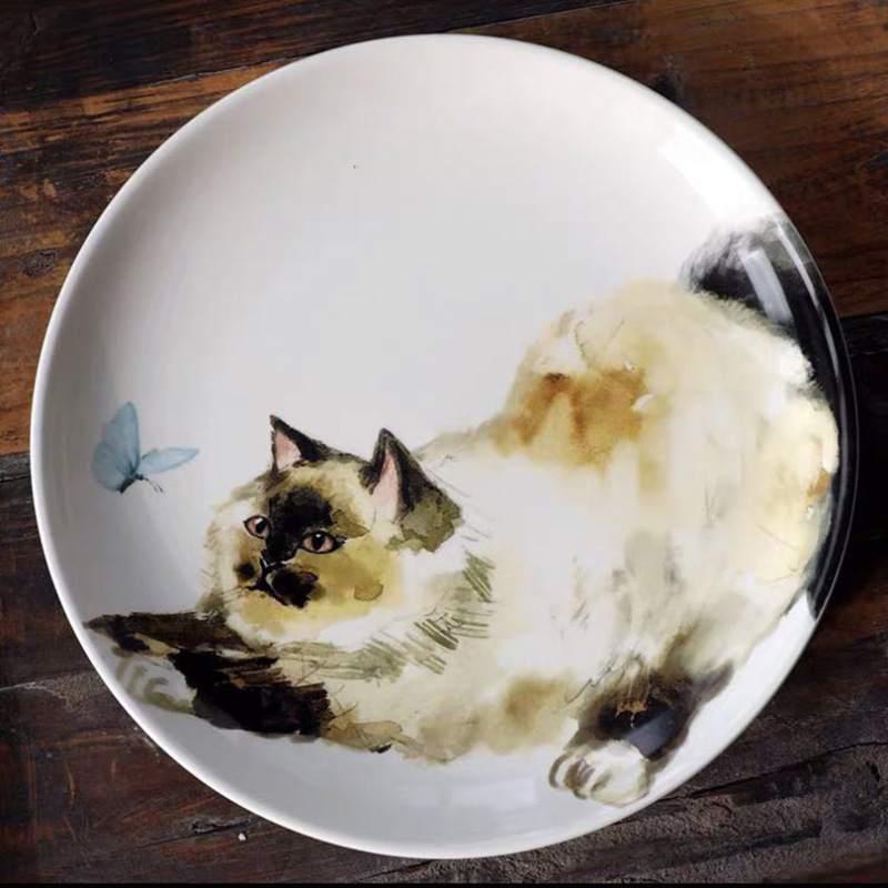 日用陶瓷水彩猫咪