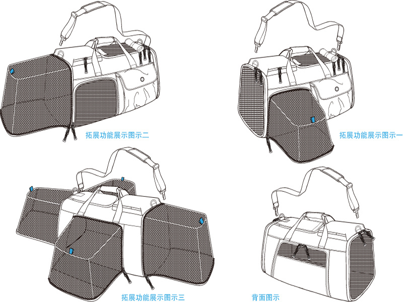拓展功能旅行手提寵物包