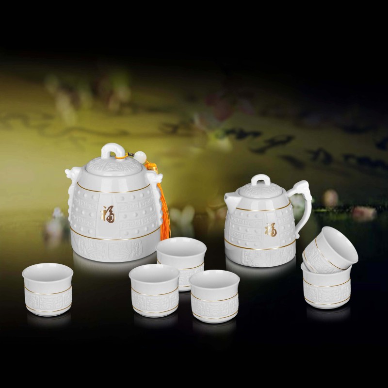 现代中国风-楚韵华章编钟陶瓷茶具