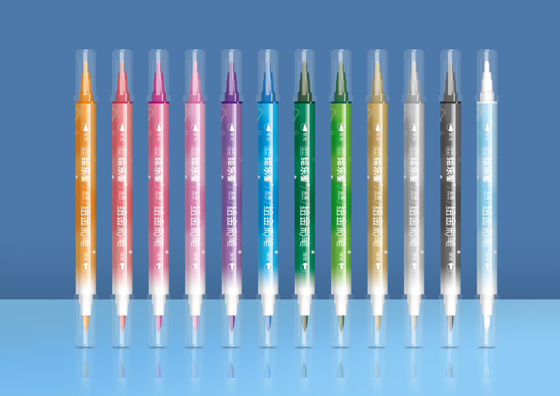 绘画笔设计包装设计彩色笔设计毛笔