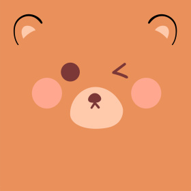 动物表情简笔画-小熊