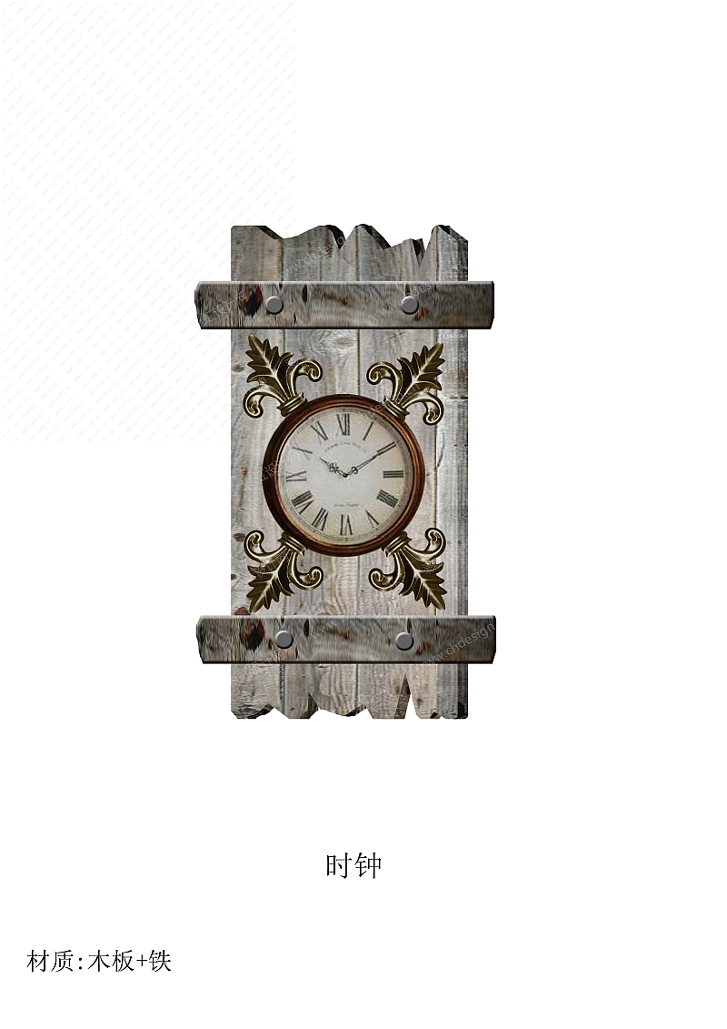 铁艺家居挂件时钟设计