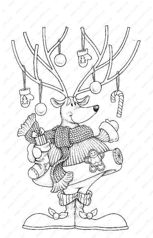圣诞麋鹿吊饰摆件