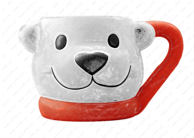 圣诞系列之小熊头像陶瓷杯子