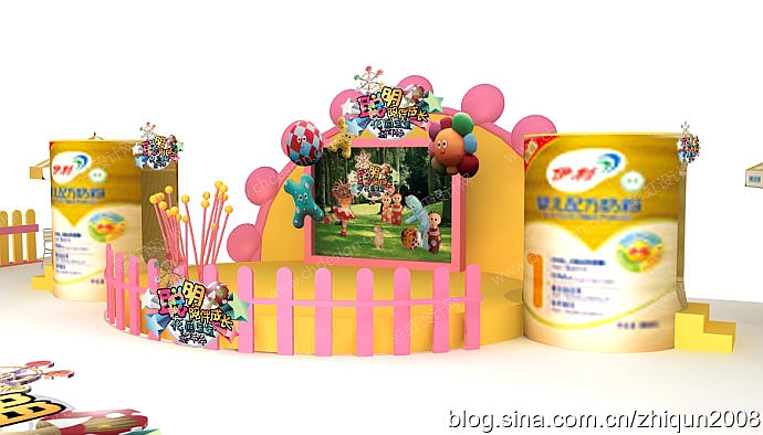 伊利金装A+B奶粉和花园宝宝合作的路演活动设计