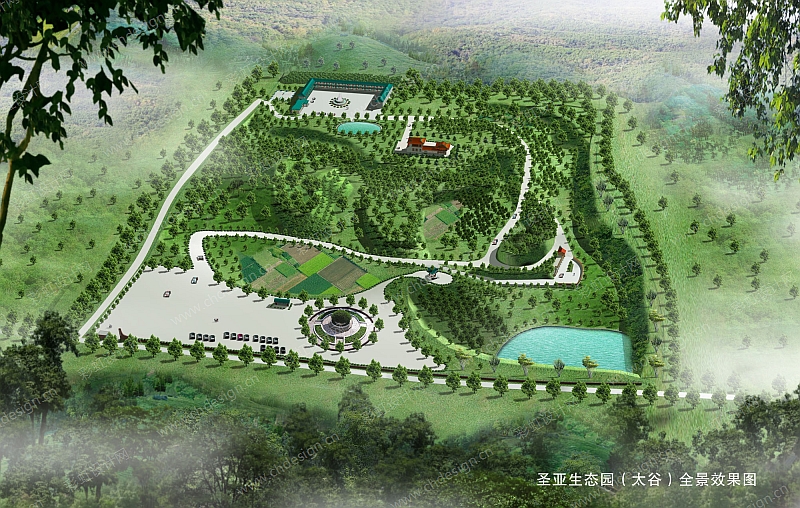 太谷生态园布局规划效果图