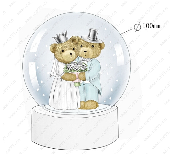 婚礼情人节小熊水球