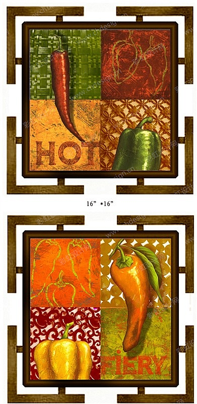 欧美蔬菜主题铁艺挂板