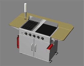 烧烤车产品外观结构设计