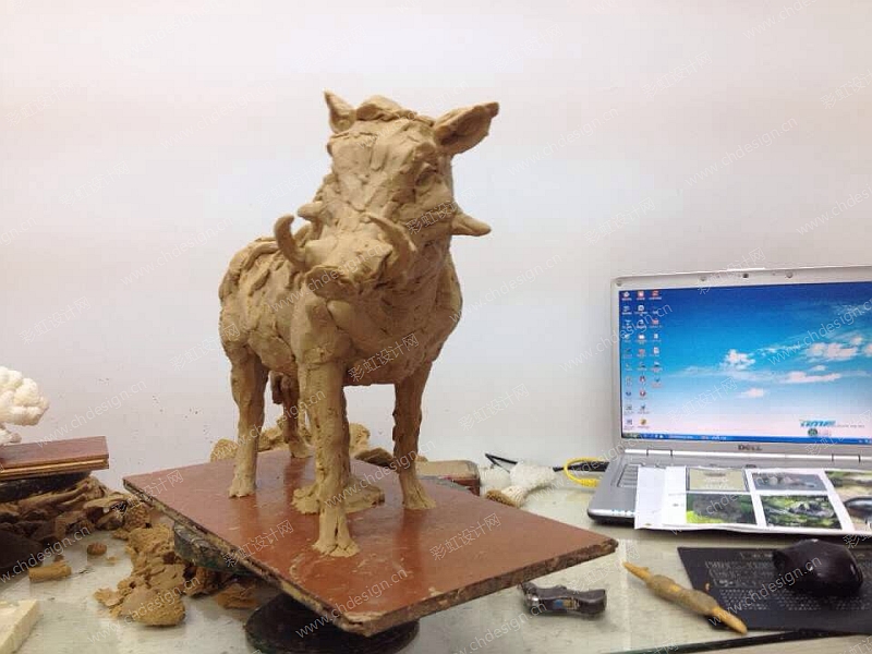 花园动物野猪树脂雕塑