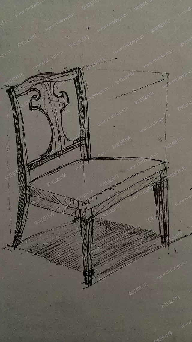 手绘桌椅家具设计