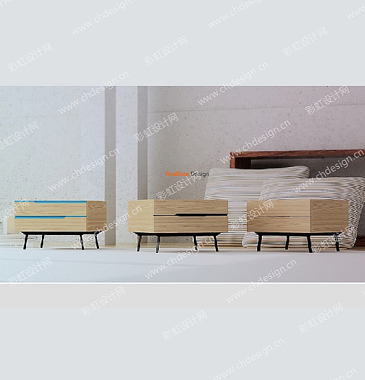 木质床头柜家具设计