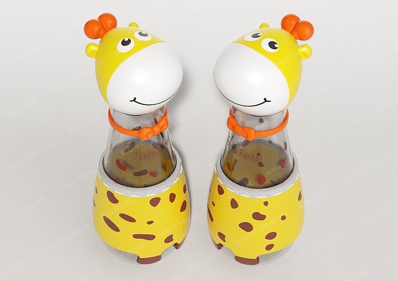 长颈鹿儿童塑料水杯