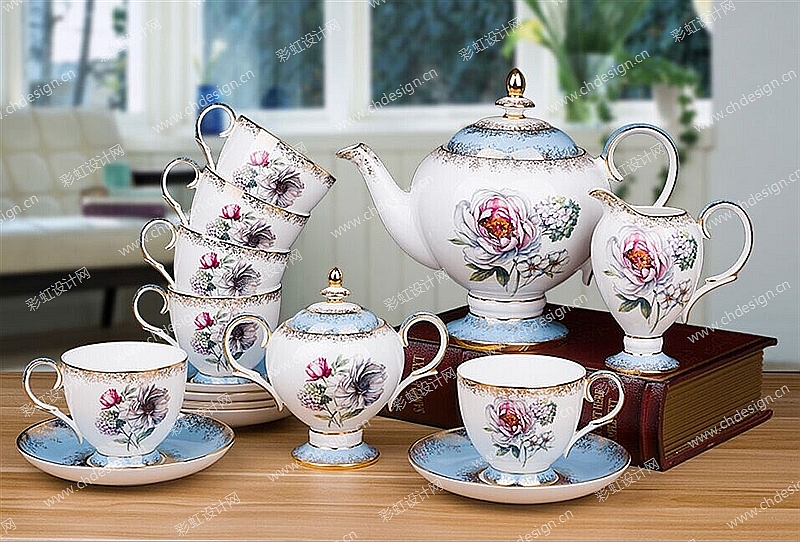 陶瓷玫瑰花餐具茶具系列