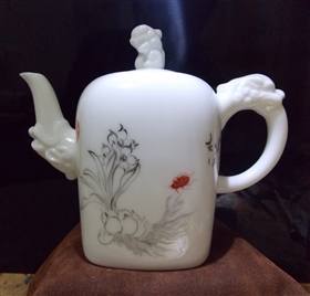 陶瓷茶壶手绘图案