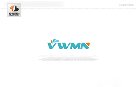 V、W、M、N全英文组合成图标logo设计