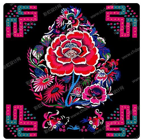 中式古典花卉家纺