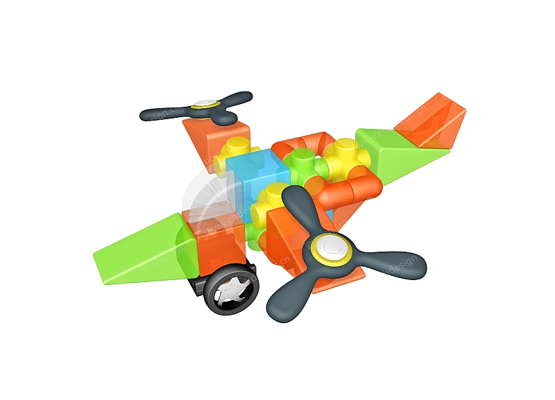 塑料磁力积木飞机