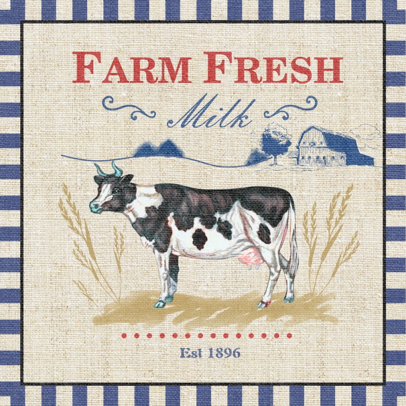 欧美农场奶牛图案