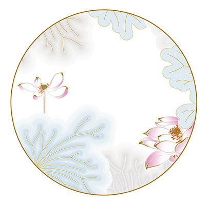 陶瓷花纸中式花卉图案