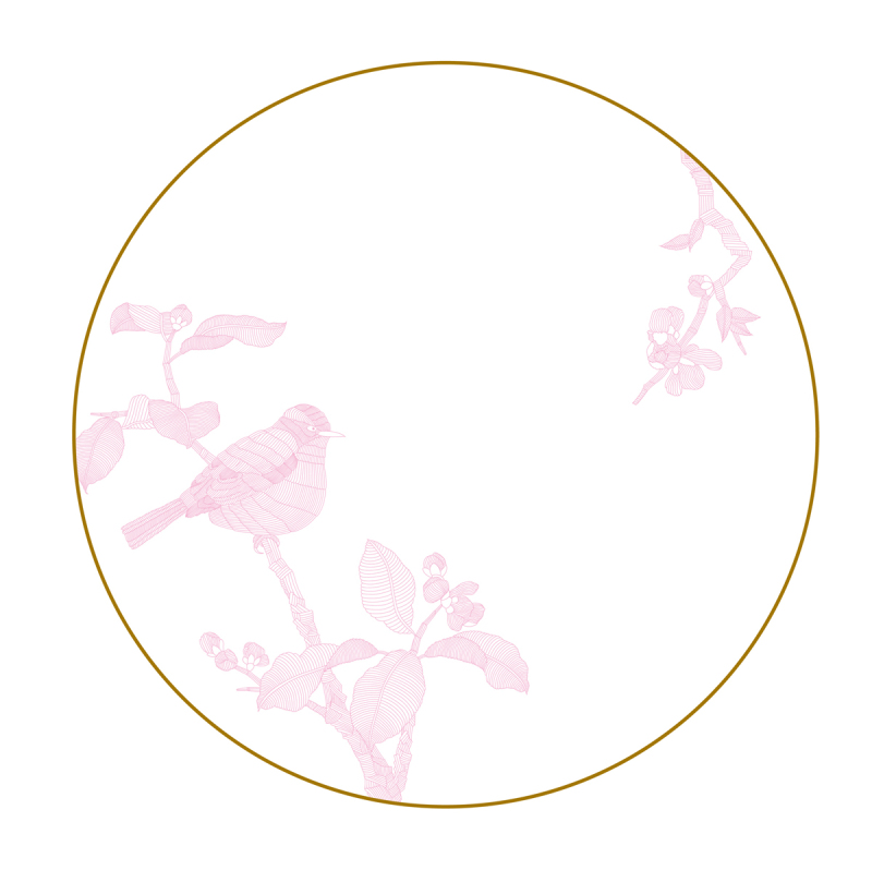 陶瓷花纸中式花鸟图案