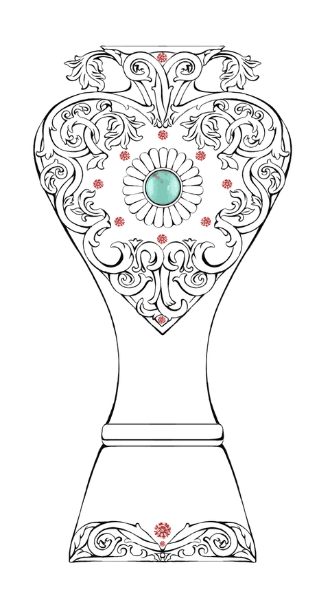 欧美陶瓷镶钻花瓶