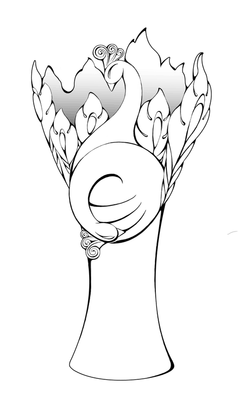 孔雀主题花瓶设计