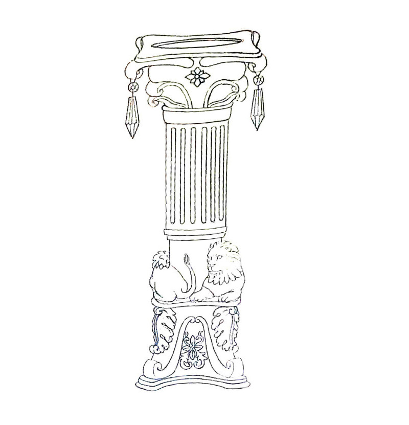 家居烛台设计 罗马柱