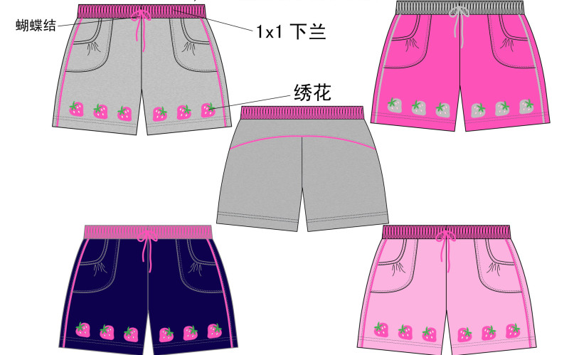 女童运动休闲短裤