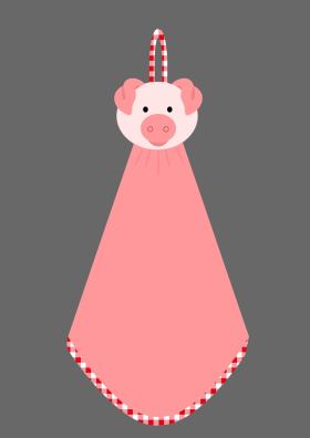 小猪擦手巾造型设计