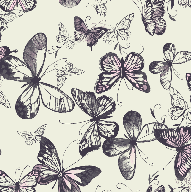 家纺花型图案蝴蝶