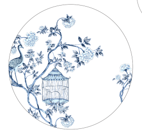 中国风国际化青花陶瓷花面