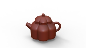 中国风传统紫砂茶壶