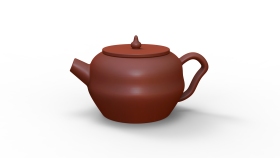 中国风传统紫砂茶壶