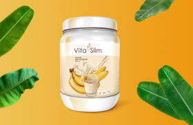 vita slim香蕉奶昔包装设计
