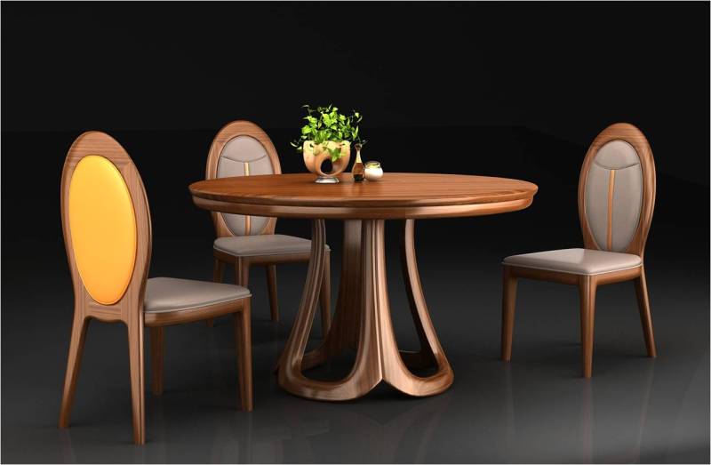 现代实木餐桌椅