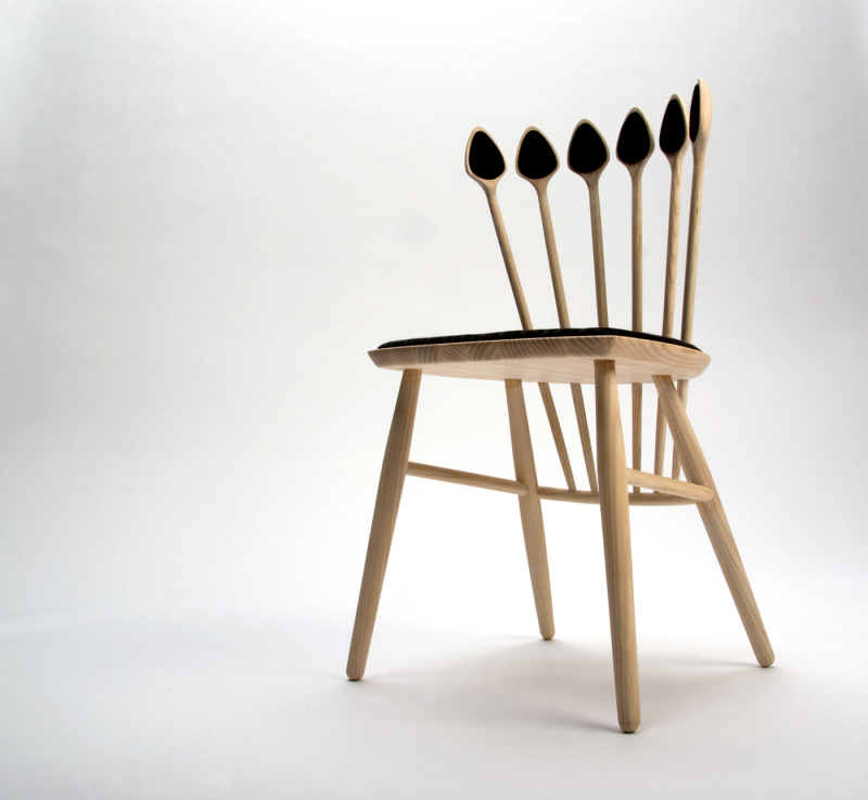 勺子设计木椅