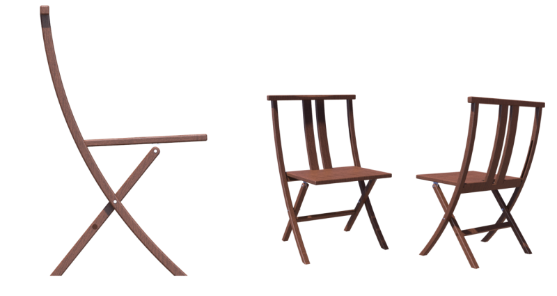 新中式户外折叠桌椅设计