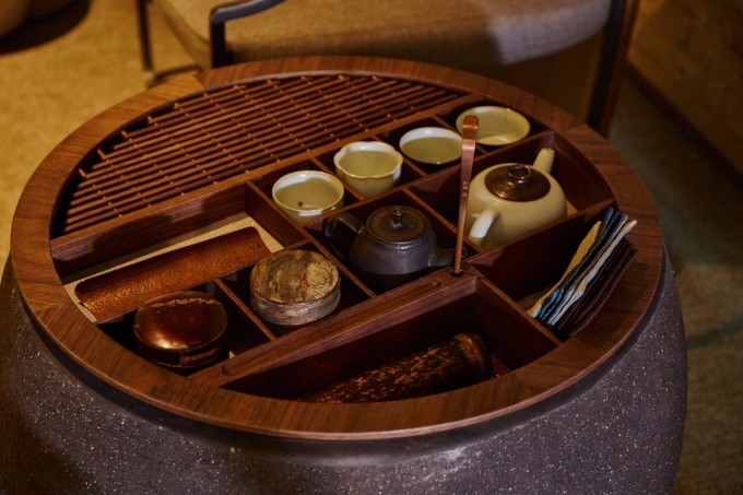 茶桌配套储物茶缸