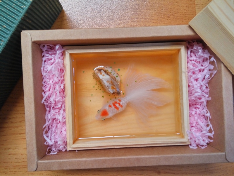 木盒礼品手绘立体鱼