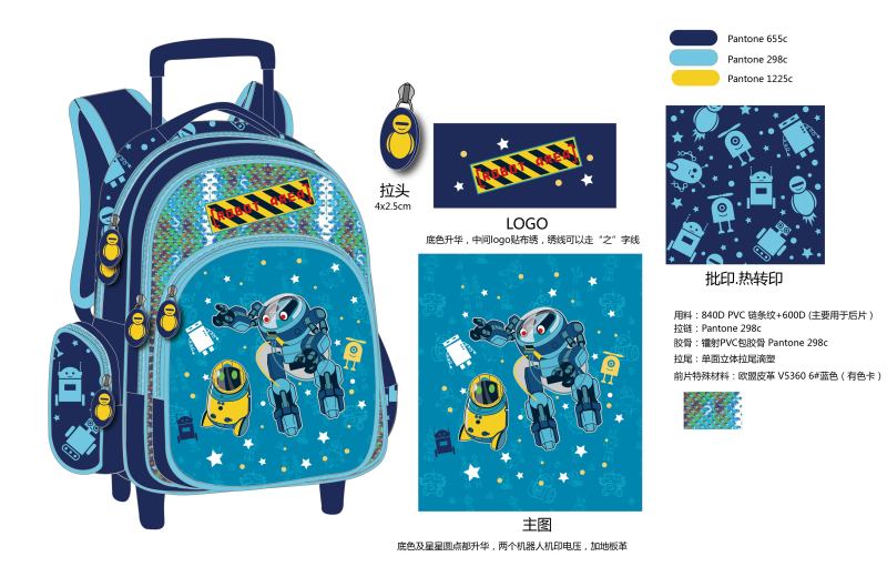 可爱机器人系列 学生包