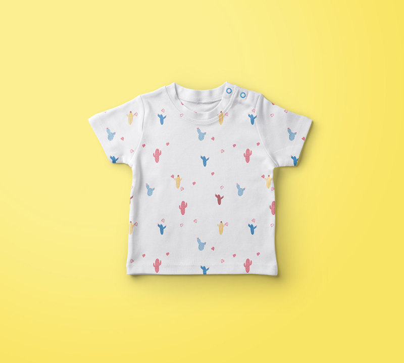 童装T恤图案设计——仙人掌2