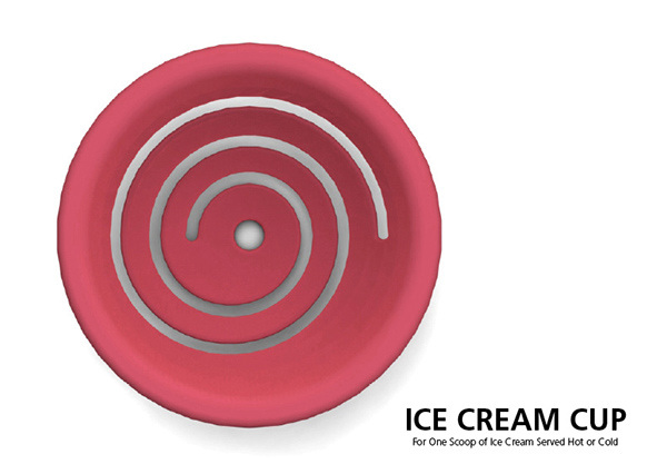 漩涡冰淇淋碗