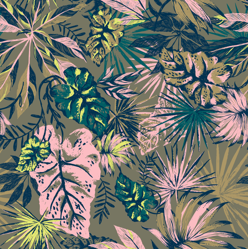 丛林印花图案设计