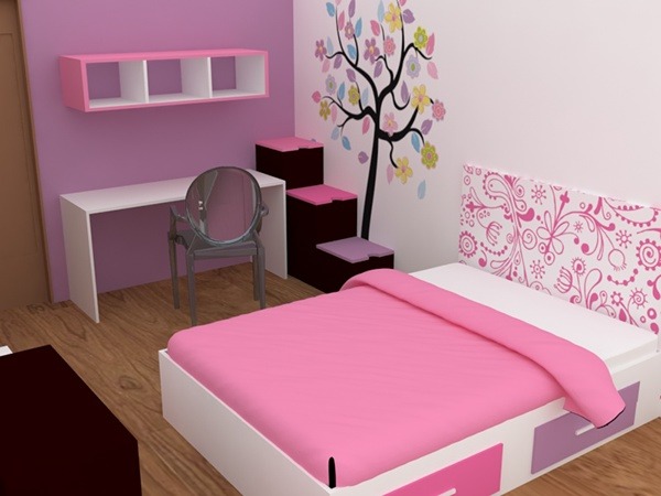 粉色卧室